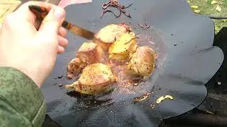 Садж 40 см "Волна" из вороненной стали 2 мм (Стальные Решения)