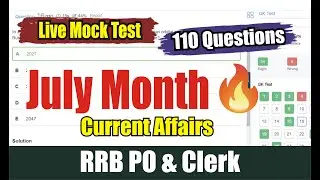 🎯Oliveboard Current Affairs July 2024 Live Mock Test | 110 Questions 🔥 | RRB PO & Clerk | #rrbpo