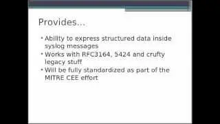 What is cee-enhanced syslog?