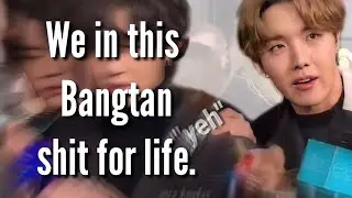 bts being in complete chaos at the grammys.