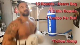 Home Boxing Workout - Follow Along. 15 Rounds - 15 Basic combos #boxingtraining #boxing