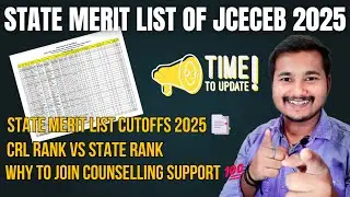 🔴State Merit list of Jceceb B.Tech 2025 |Cutoffs of state merit 2025 |B.Tech Counselling dates 2025