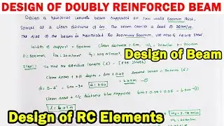 design of doubly reinforced beam, design of beam, design of RC beam, RCC Design, beam design, DRB