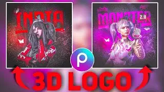 How to Make 3d Logo in picsart 🥵
