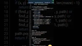 Random Maze (depth-first) #programmingtutorial