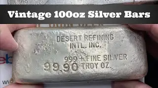 Vintage 100 oz Silver Bars
