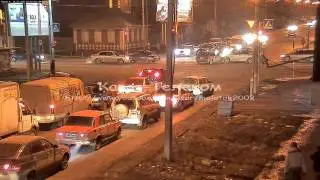 Авария, перекресток 7-я Северная и Герцена, 28 ноября 2013 ДТП, Омск