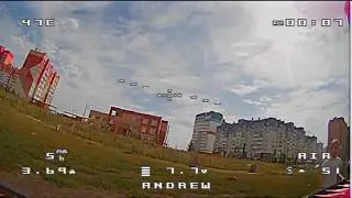 Eachine TrashCan first 2s flight первый вылет на двух банках 2S.