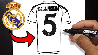 Como Desenhar BELLINGHAM Real Madrid - Camisa 5 - UEFA FUTEBOL