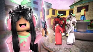 I FORCED @vanilbean @realauiciq  TO MATCH ME in Roblox MM2  *FUNNY*
