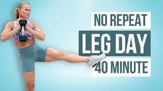40 MIN ALL STANDING LEG DAY | No Repeats Leg Workout | Summer Body Shred Challenge