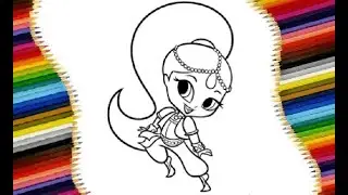 Shimmer and Shine. How to draw Shimmer. Шиммер и Шайн. КАК НАРИСОВАТЬ Шиммер.