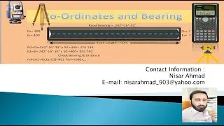 How Find Coordinates and Bearing in land surveying  Calculate coordinates by scientific calculator