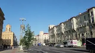 Минск. Сталинский ампир. Дом с часами на проспекте Независимости. Сентябрь 2023 года.