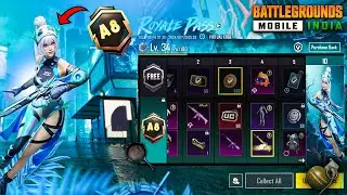 Royal Pass A8 Rewards 🥵 Complete 1 to 100 Rp Ocean Theme Leaks 🚀