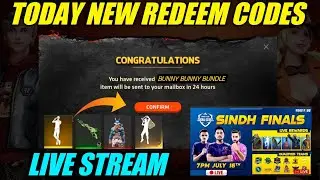 Free fire pakistan today live stream redeem codes | Today new redeem codes giveaway free fire