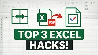 Top 3 Excel Hacks You NEED to Know! Merge Cells, Convert PDFs, Add Checkboxes!