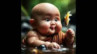 Cute little monks and puppy 😍Created by AI(April 26, 2024)#lovely #AI