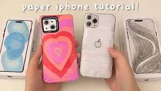 [❗️tutorial❗️] How to make paper iphone15 and case + unboxing! | asmr paper diy
