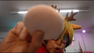 【ASMR】君の顔でおもちゃでメイクロールプレイ　Pretend Makeup Roleplay with Toys