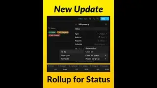 Status Rollup Update quick tutorial in Notion  - #shorts