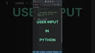 input from user in python #python #programming #coding