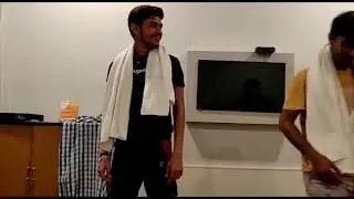 Two drunk dudes dancing