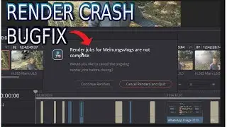 Davinci Resolve fehler beheben | Render jobs are not Complete | crashbugfix | deutsch german