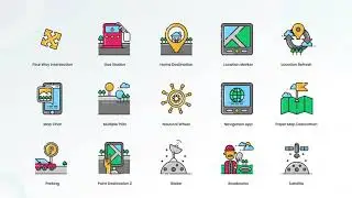 Animated Map and Navigation Icons