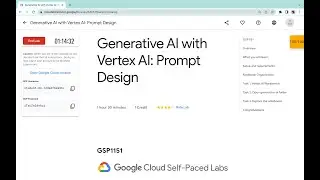 Generative AI with Vertex AI: Prompt Design || 