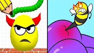 Draw To Smash vs Help Monster 2 Tricky Puzzle - Satisfying ASMR Gameplay Max Level