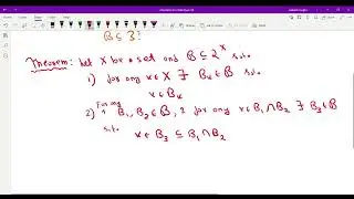 Topology-12 (Basis for Some Topology on a Given Set)