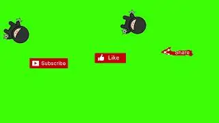 SUBSCRIBE, LIKE & SHARE GREEN SCREEN ANIMATED VIDEO
