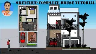 Floor plan to 3D Model Making in Sketchup | Design House in Sketchup Complete tutorial