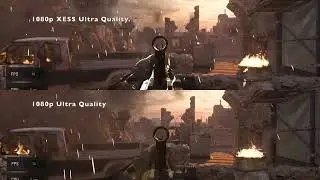 Intel A750 1080p Ultra vs 1080p ultra Xess Ultra Quality  Modern Warfare 2 benchmark.