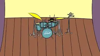Spider and the music animation (Anime Studio debut 10,Clip Studio Paint,)