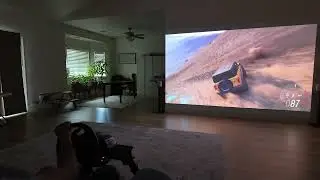 Projector Gaming - 120 inch Screen + Steering Wheel - Forza Horizon 5