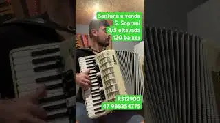 Sanfona polifônica a venda - Querência amada no acordeon - Teixeirinha- sanfona barata