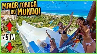 DESCEMOS NO MAIOR TOBOGÃ DO PARQUE AQUÁTICO A 100 KM/H!! ( DEU RUIM? ) [ REZENDE EVIL ]