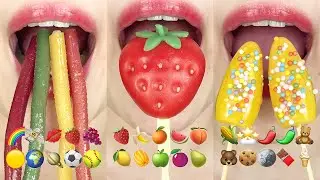 asmr 10 MINUTES EMOJI FOOD CHALLENGE 틱톡 이모지 먹방 모음집 eating sounds