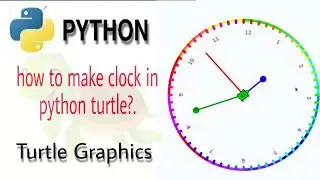 Python Turtle graphics(hindi) - Pattern -3|how to create analog clock in python turtle graphic