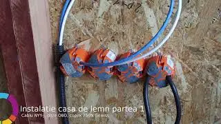 Instalatie electrica, casa de lemn partea 1 - Cablu NYY-J pozat in structura Timber Frame