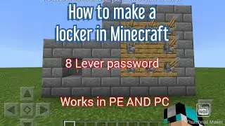 The simplest and best safe (vault) lever password activated trapdoor in MineCraft PE (works on PC)