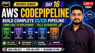 AWS CodePipeline Full CI/CD Project | Day 16 | CodeCommit → CodeBuild → CodeDeploy → EC2