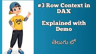 3) What is Row Context in DAX Telugu | Power BI  Telugu | Row Context in Telugu
