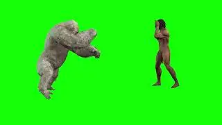 Kong Vs Titan Real Fight VFX Animation Green Screen