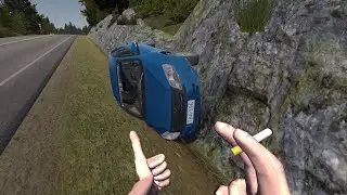 My Summer Car - Lada Granta Car Crash on Highway  [MOD]