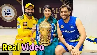 Ravindra Jadeja Emotional with wife crying Rivava & daughter MS Dhoni after CSK won on IPL Final