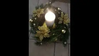 Новогодний/Рождественский венок своими руками! Очень просто!! Christmas wreath!