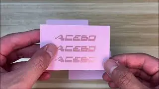 Custom business card with rose gold foil effect